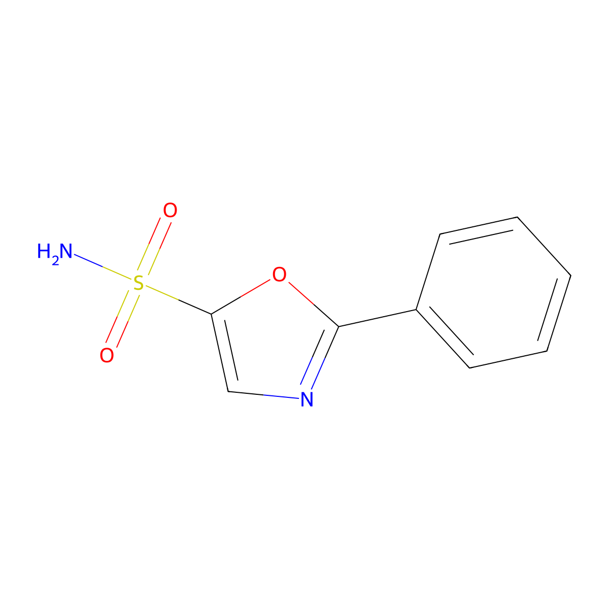 2-Phenyl-1,3-oxazole-5-sulfonamide molecular structure, CAS 2580189-30-4