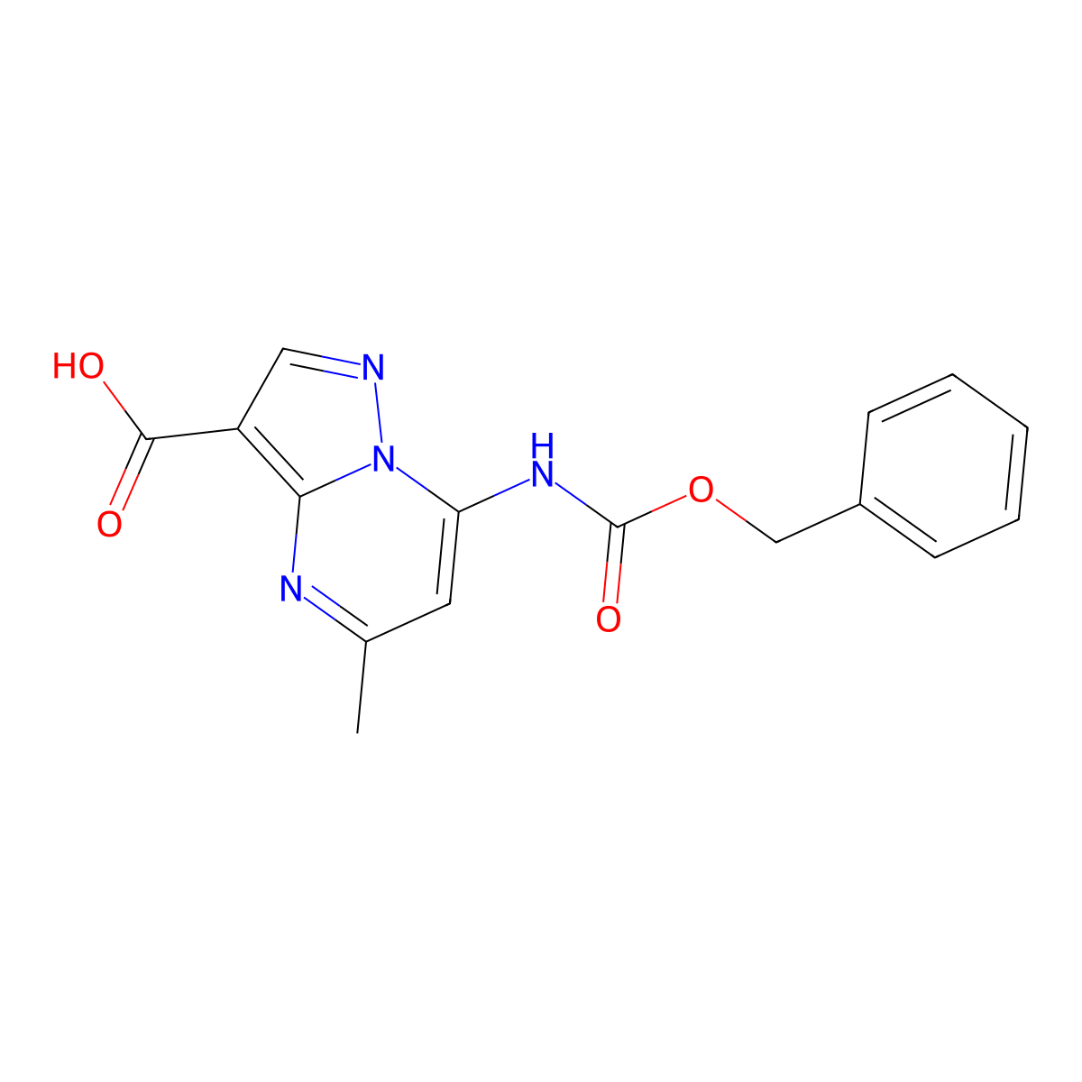 7-{[(Benzyloxy)carbonyl]amino}-5-methylpyrazolo[1,5-a]pyrimidine-3-carboxylic acid molecular structure, CAS 2580189-53-1