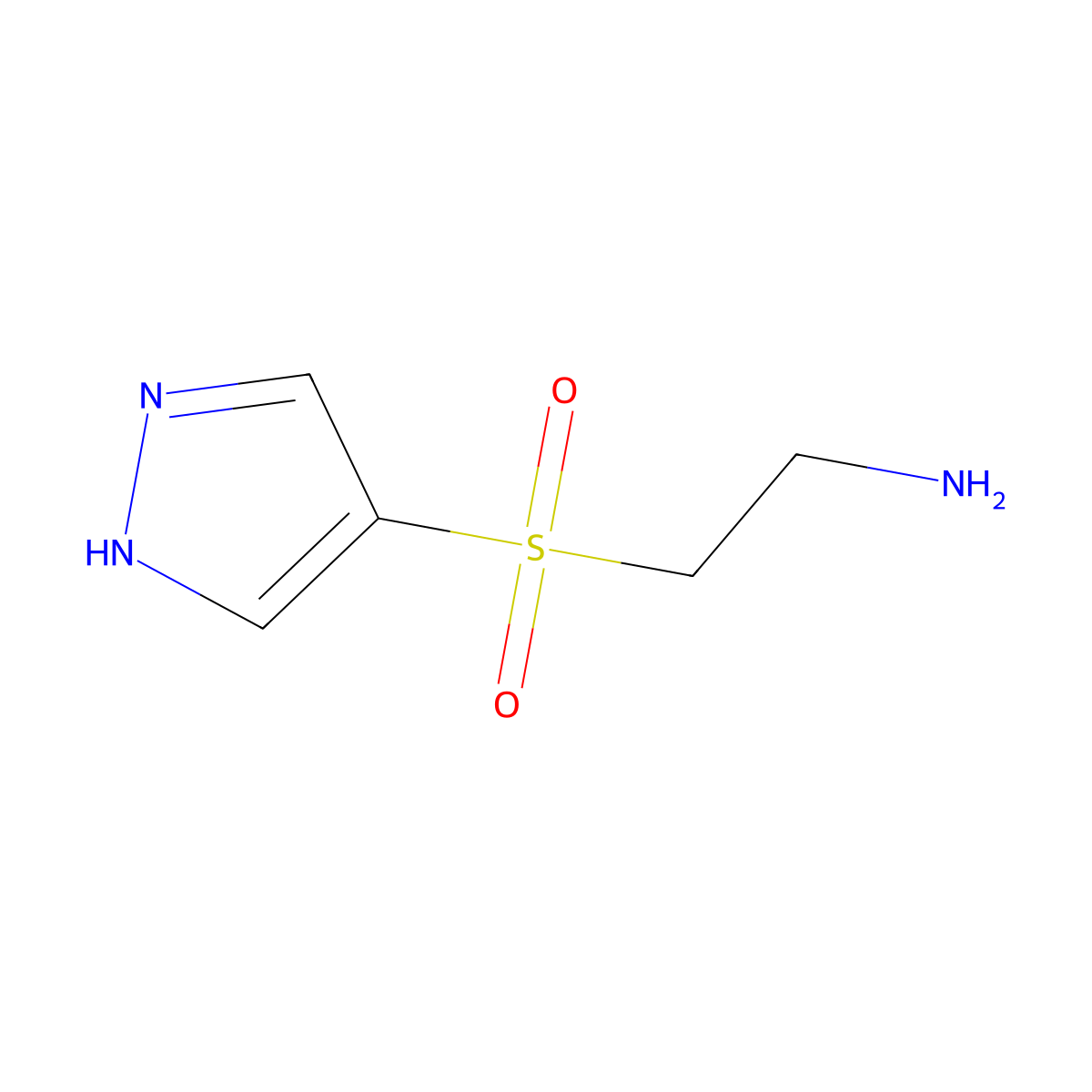 2-(1H-pyrazole-4-sulfonyl)ethan-1-amine molecular structure, CAS 2580189-68-8