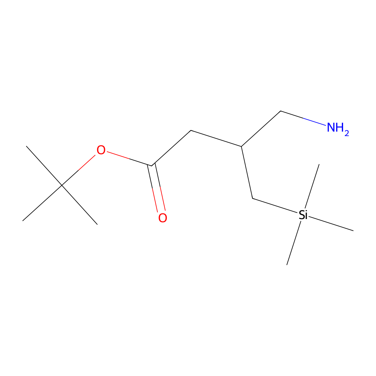 Tert-butyl 4-amino-3-[(trimethylsilyl)methyl]butanoate molecular structure, CAS 2580189-72-4