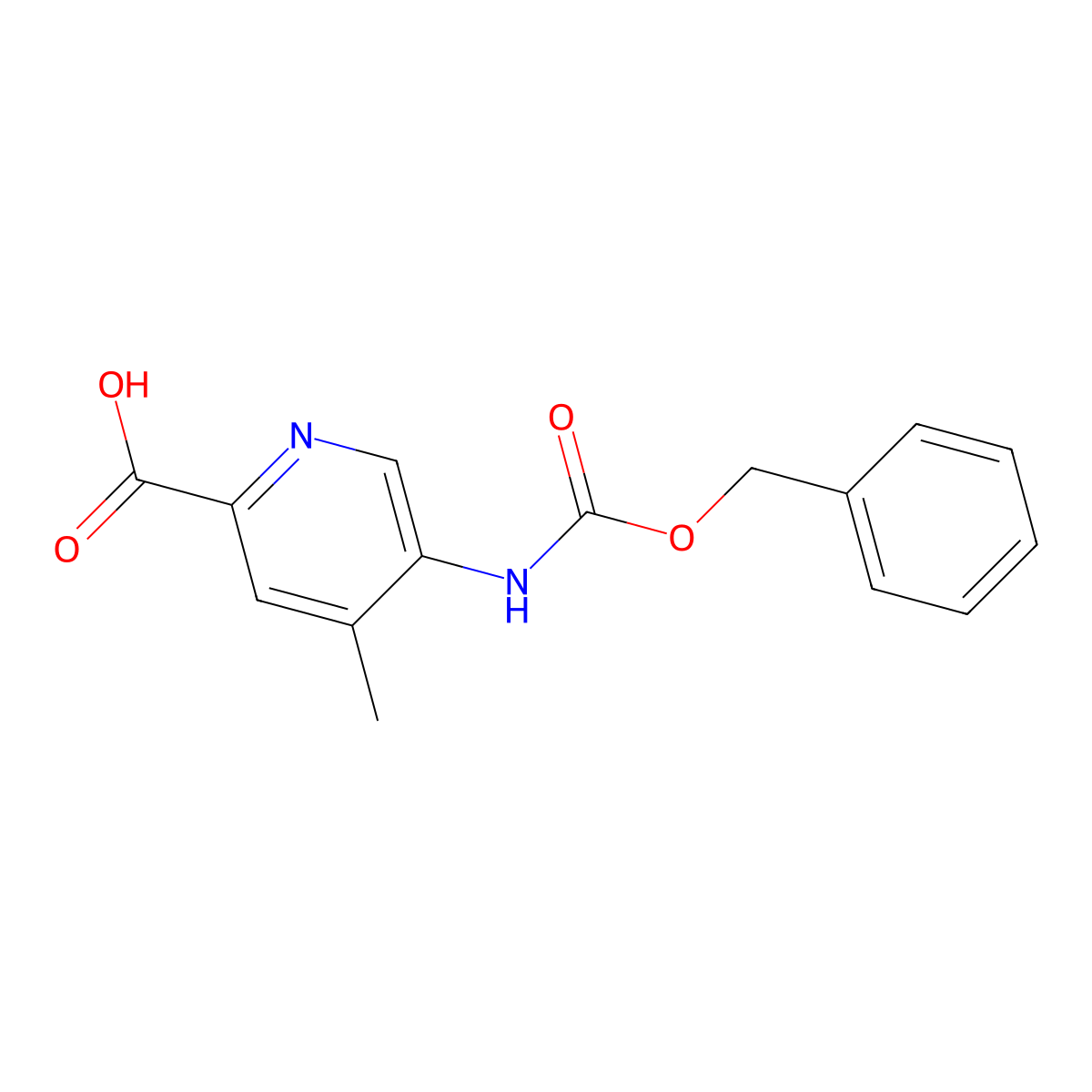 5-{[(Benzyloxy)carbonyl]amino}-4-methylpyridine-2-carboxylic acid molecular structure, CAS 2580189-82-6