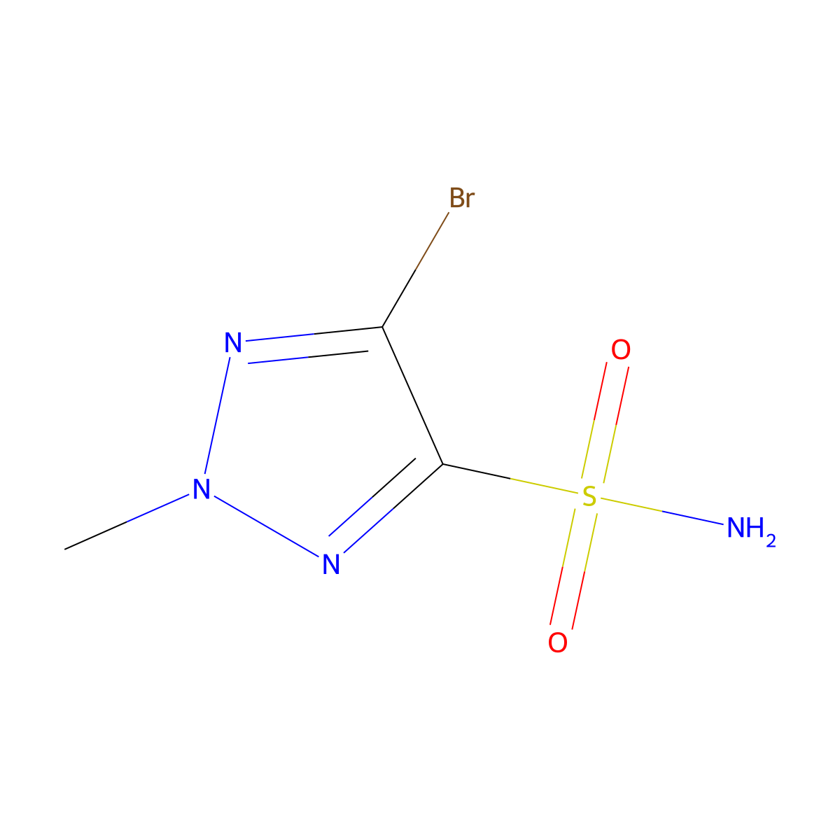 5-bromo-2-methyl-2H-1,2,3-triazole-4-sulfonamide molecular structure, CAS 2580189-91-7
