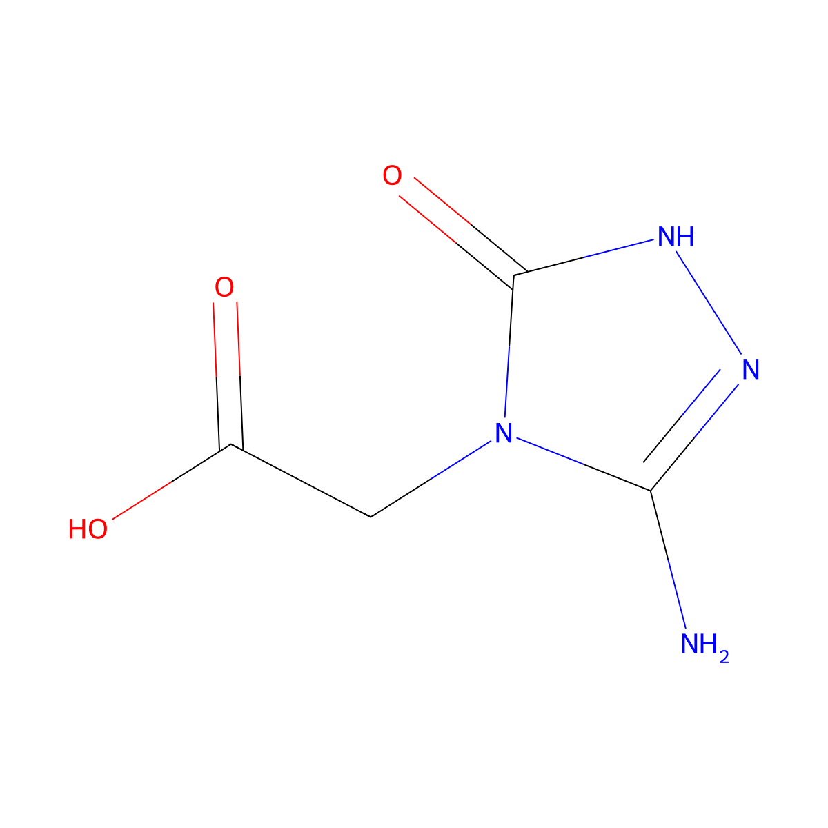 2-(3-amino-5-oxo-4,5-dihydro-1H-1,2,4-triazol-4-yl)acetic acid molecular structure, CAS 2580190-10-7