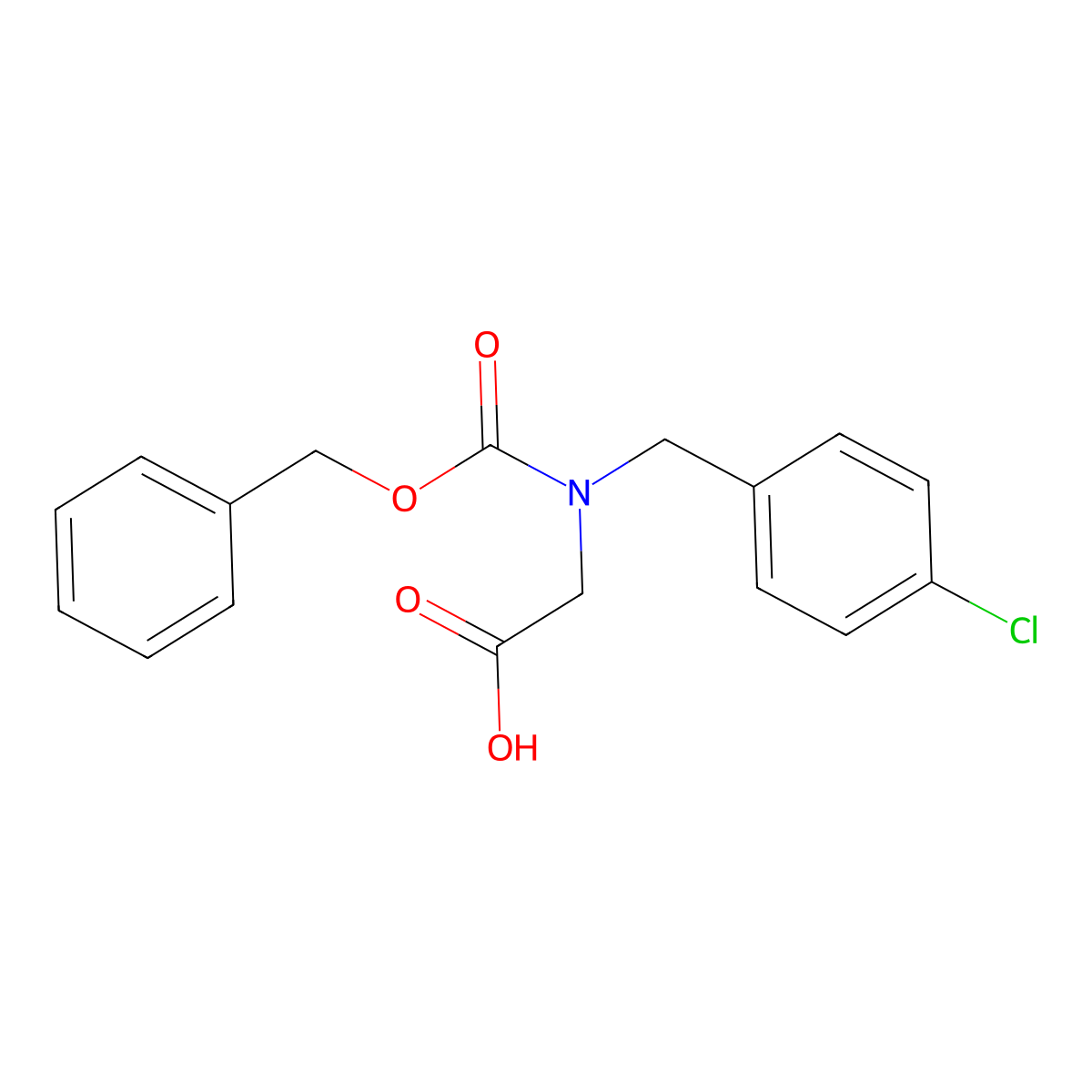 2-{[(Benzyloxy)carbonyl][(4-chlorophenyl)methyl]amino}acetic acid molecular structure, CAS 2580190-16-3