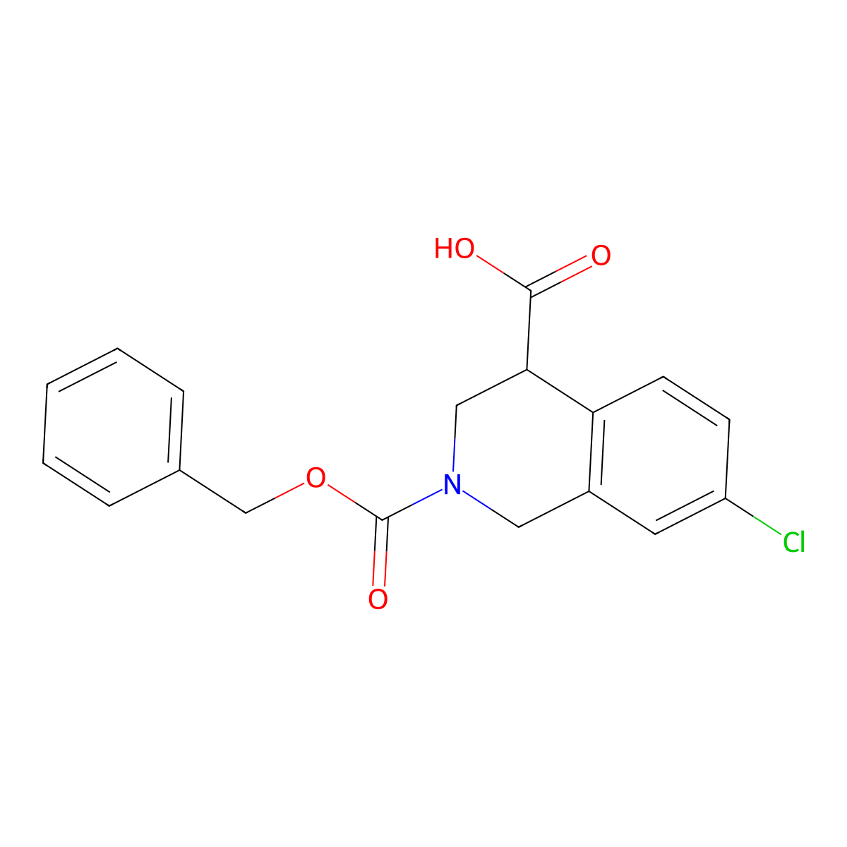 2-[(Benzyloxy)carbonyl]-7-chloro-1,2,3,4-tetrahydroisoquinoline-4-carboxylic acid molecular structure, CAS 2580190-26-5