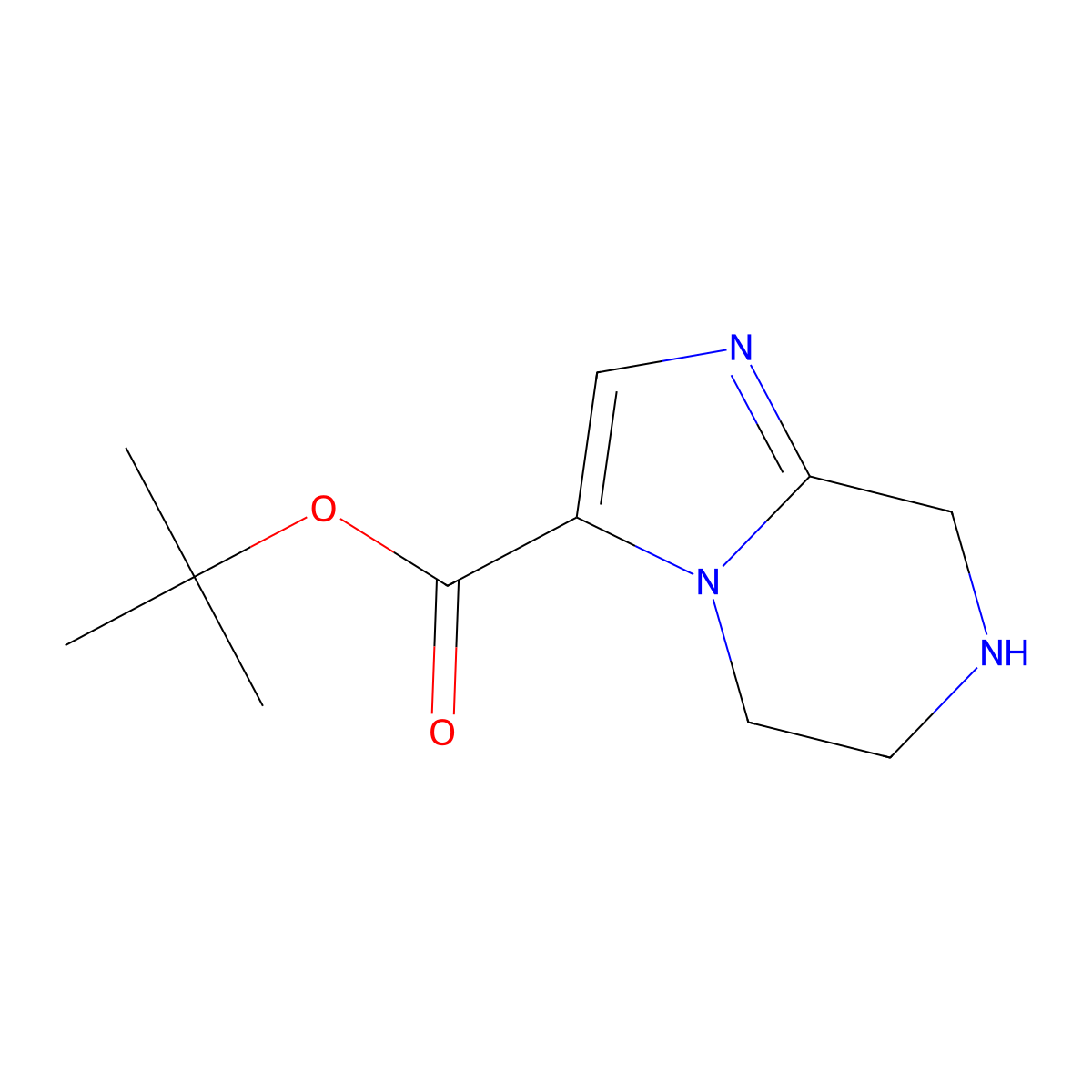 tert-butyl 5H,6H,7H,8H-imidazo[1,2-a]pyrazine-3-carboxylate molecular structure, CAS 2580190-30-1