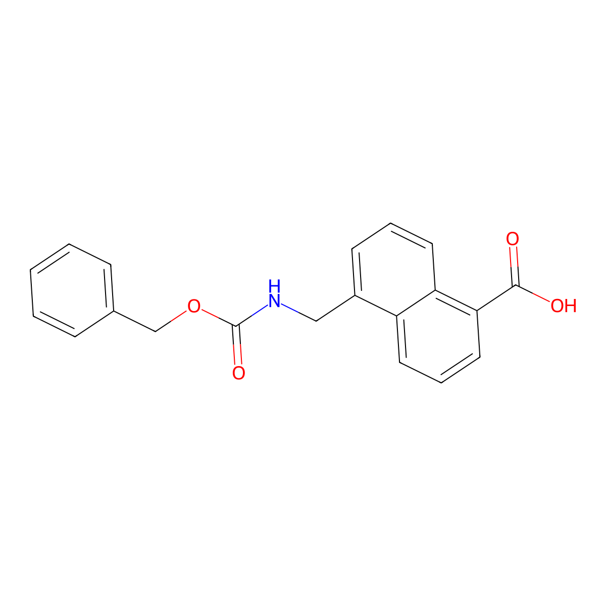 5-({[(Benzyloxy)carbonyl]amino}methyl)naphthalene-1-carboxylic acid molecular structure, CAS 2580190-69-6