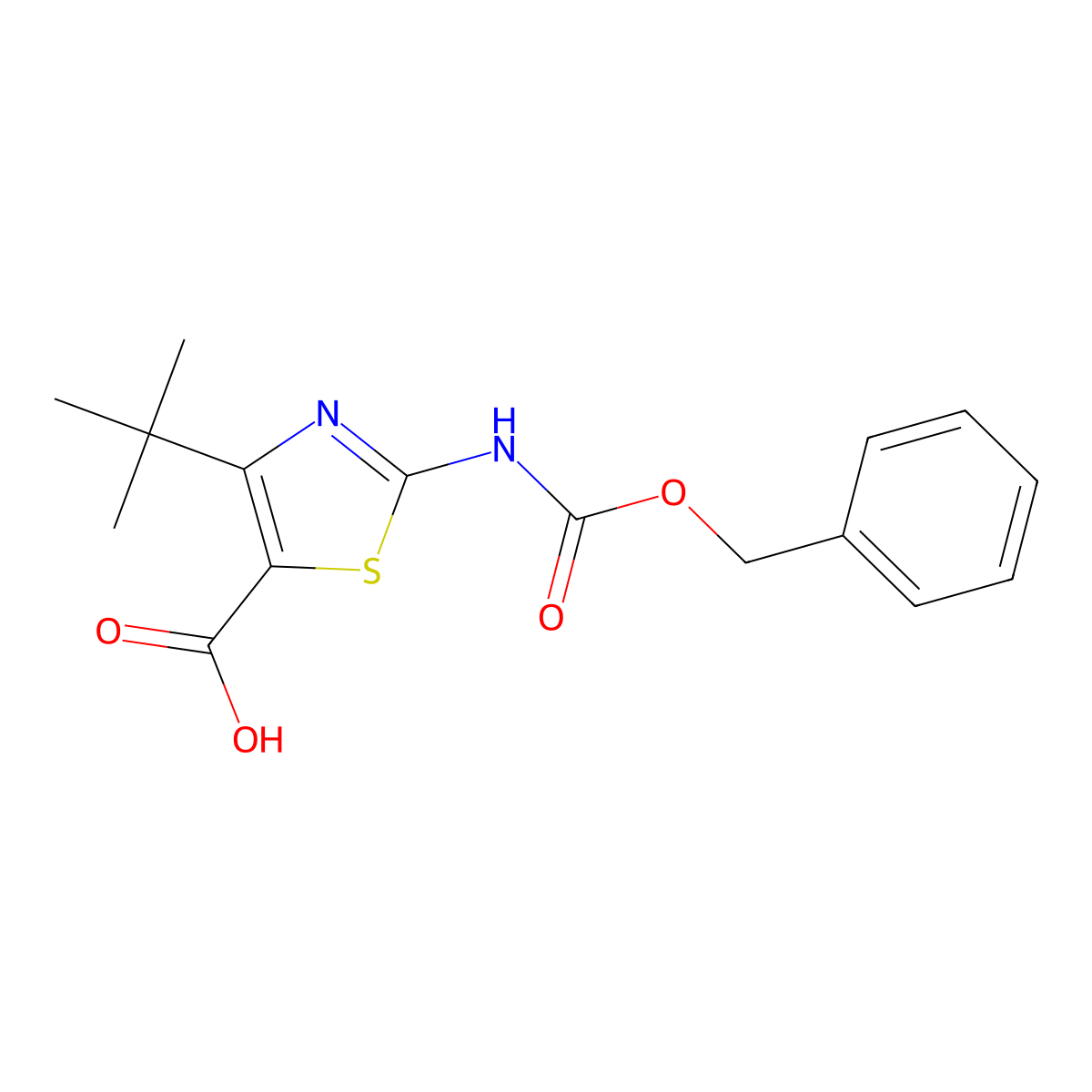 2-{[(Benzyloxy)carbonyl]amino}-4-tert-butyl-1,3-thiazole-5-carboxylic acid molecular structure, CAS 2580190-71-0