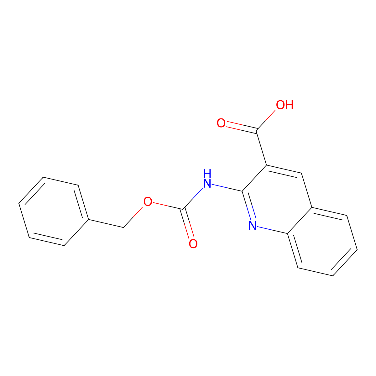 2-{[(Benzyloxy)carbonyl]amino}quinoline-3-carboxylic acid molecular structure, CAS 2580190-76-5