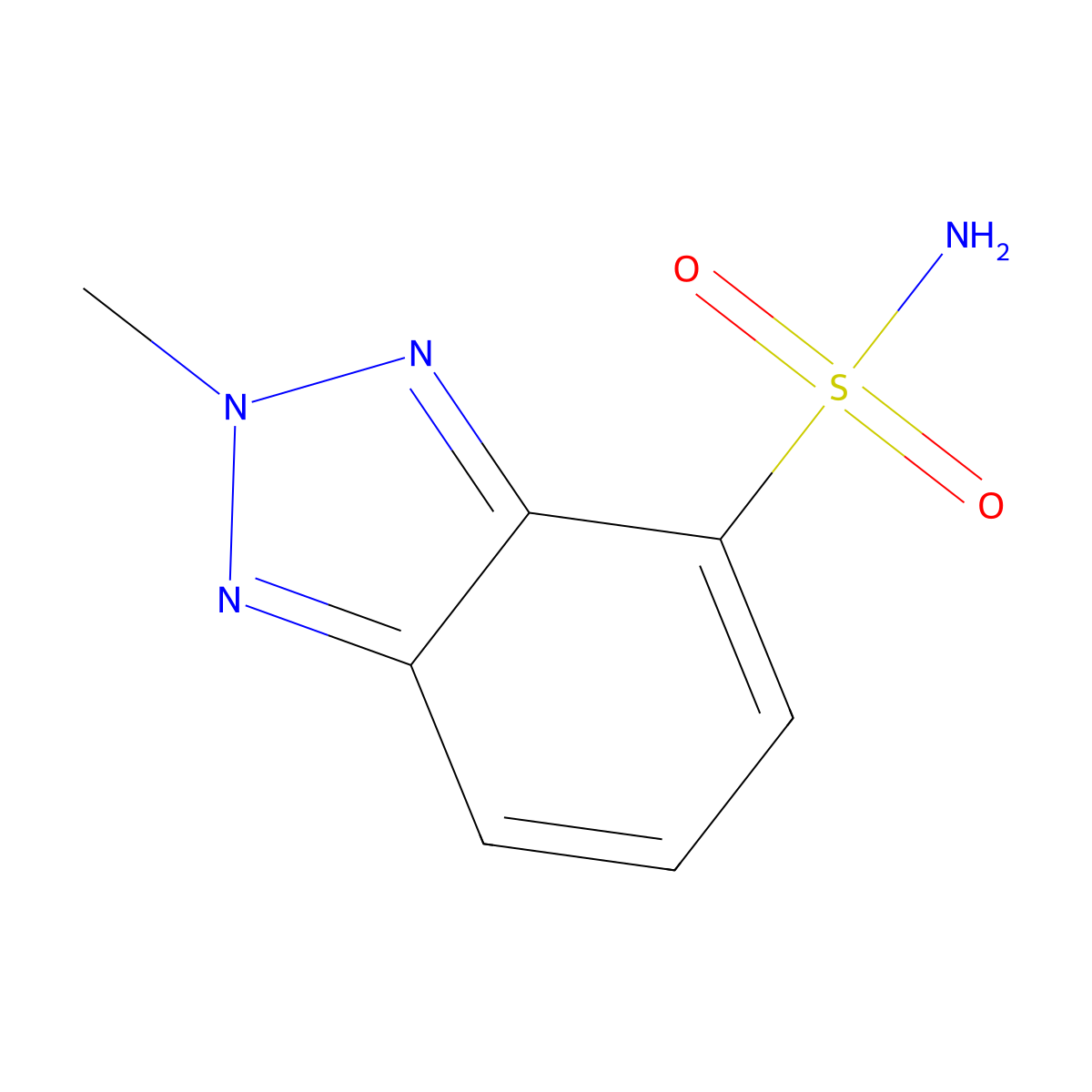 2-methyl-2H-1,2,3-benzotriazole-4-sulfonamide molecular structure, CAS 2580191-10-0