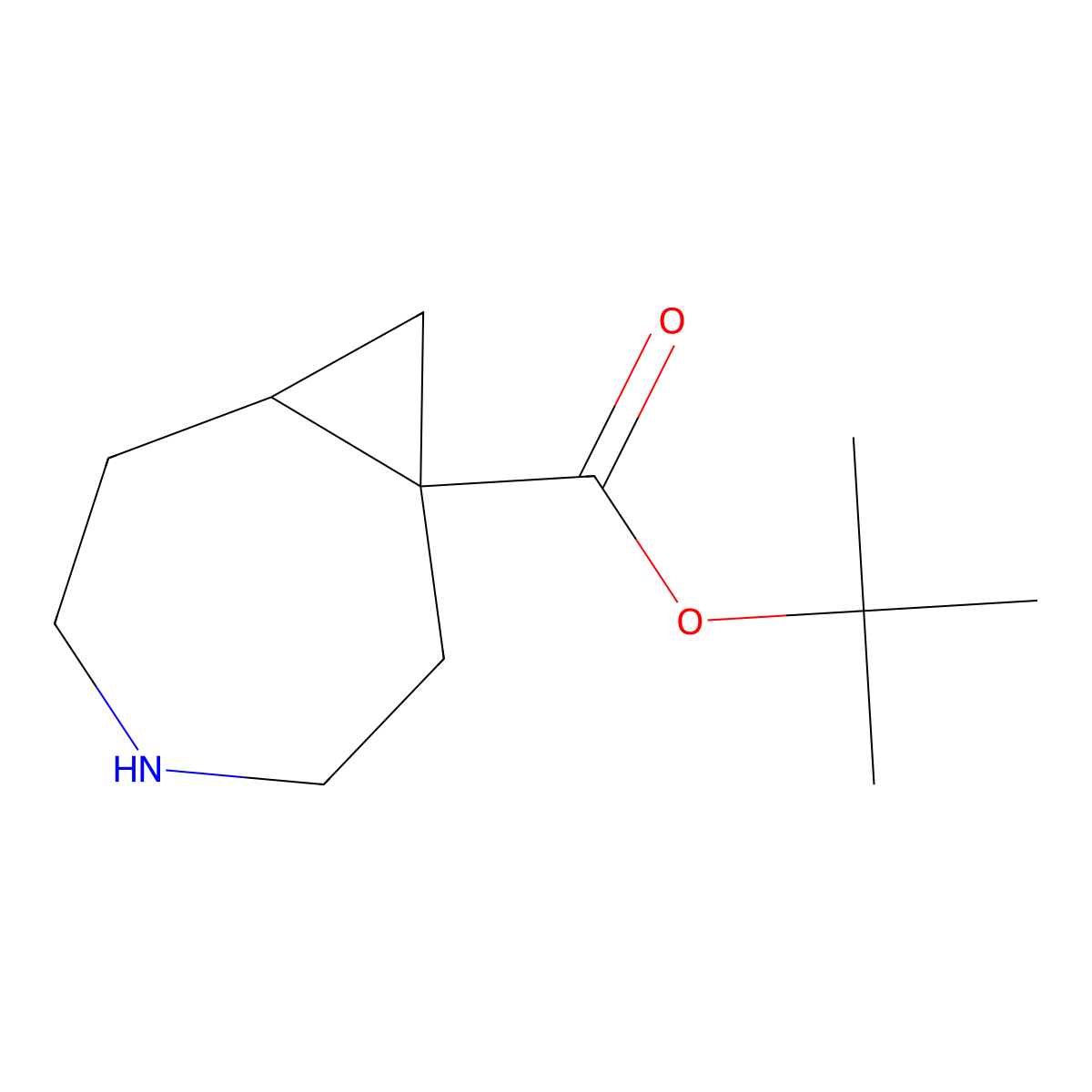 Tert-butyl 4-azabicyclo[5.1.0]octane-1-carboxylate molecular structure, CAS 2580191-21-3