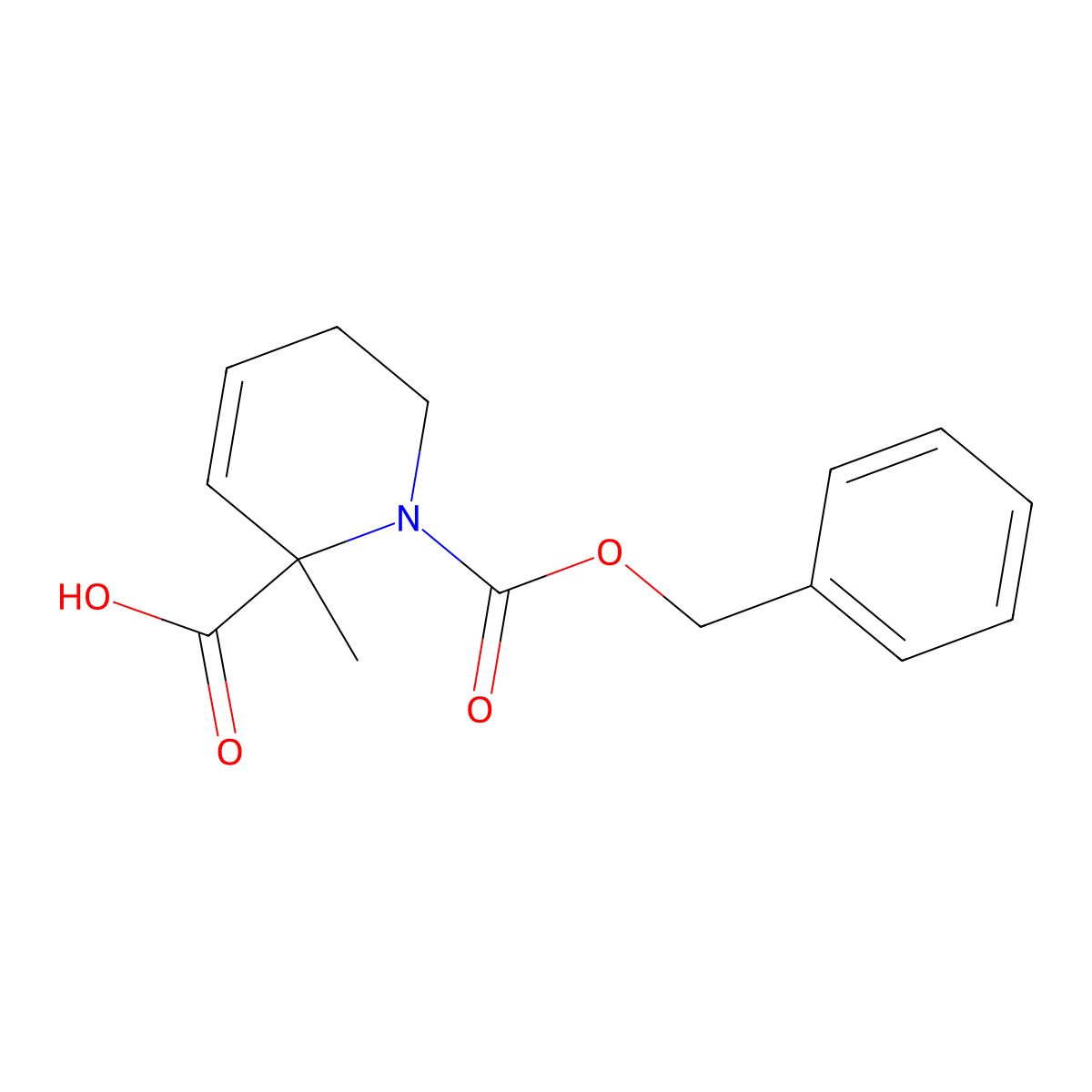 1-[(Benzyloxy)carbonyl]-2-methyl-1,2,5,6-tetrahydropyridine-2-carboxylic acid molecular structure, CAS 2580191-29-1
