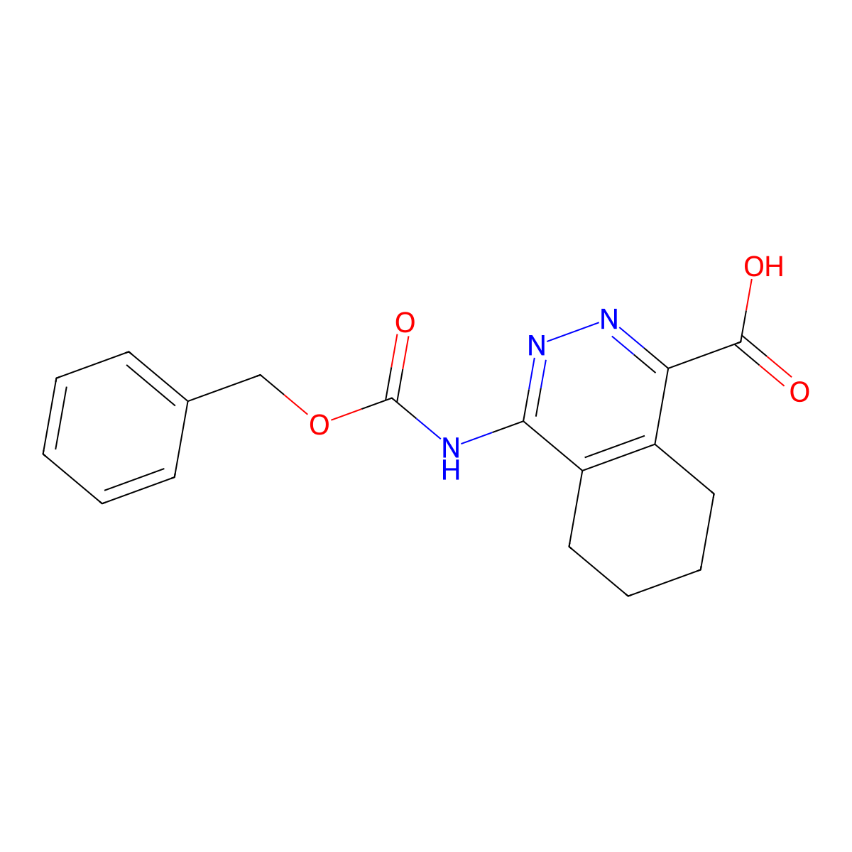 4-{[(Benzyloxy)carbonyl]amino}-5,6,7,8-tetrahydrophthalazine-1-carboxylic acid molecular structure, CAS 2580191-78-0