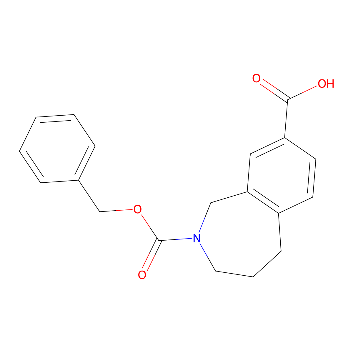 2-[(benzyloxy)carbonyl]-2,3,4,5-tetrahydro-1H-2-benzazepine-8-carboxylic acid molecular structure, CAS 2580197-03-9