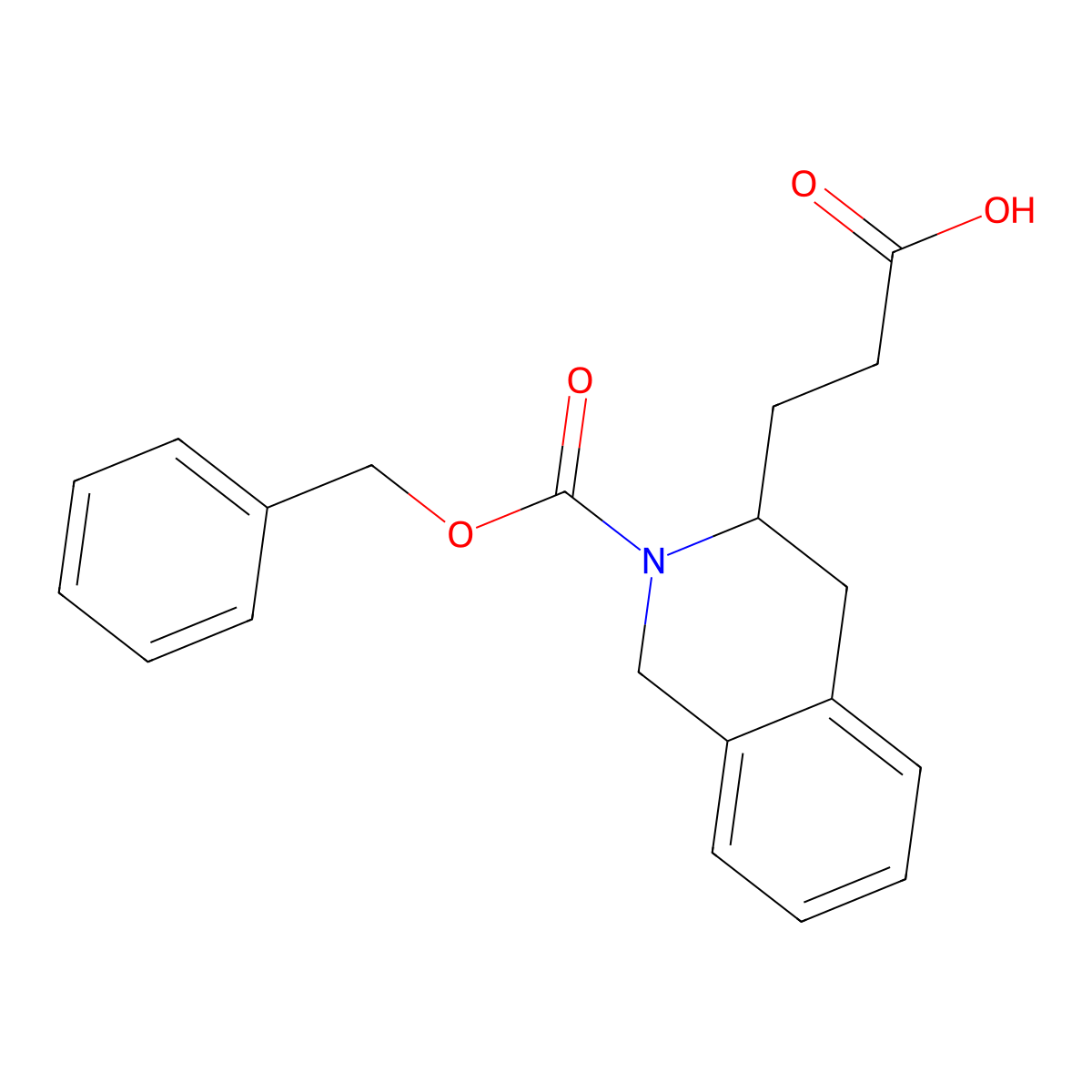 3-{2-[(Benzyloxy)carbonyl]-1,2,3,4-tetrahydroisoquinolin-3-yl}propanoic acid molecular structure, CAS 2580197-18-6