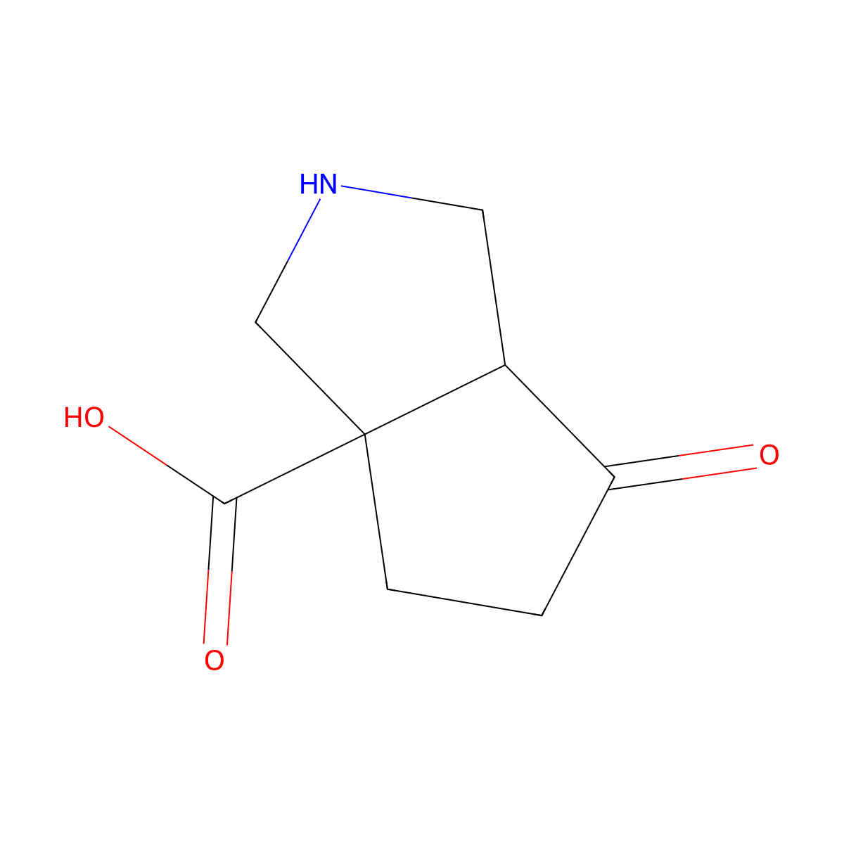 6-Oxo-octahydrocyclopenta[c]pyrrole-3a-carboxylic acid molecular structure, CAS 2580197-26-6