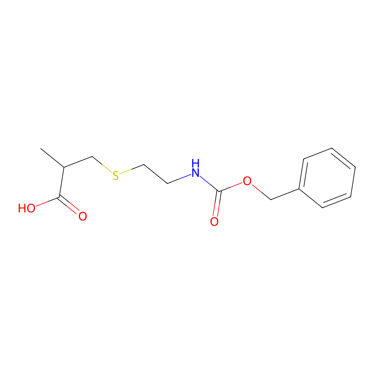 3-[(2-{[(Benzyloxy)carbonyl]amino}ethyl)sulfanyl]-2-methylpropanoic acid molecular structure, CAS 2580197-41-5