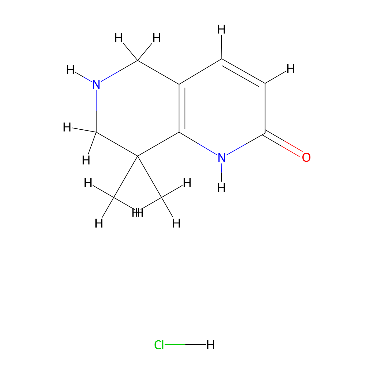 8,8-Dimethyl-1,2,5,6,7,8-hexahydro-1,6-naphthyridin-2-one hydrochloride molecular structure, CAS 2580197-54-0