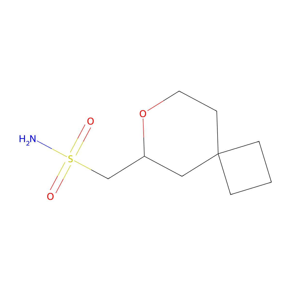 {7-Oxaspiro[3.5]nonan-6-yl}methanesulfonamide molecular structure, CAS 2580197-64-2