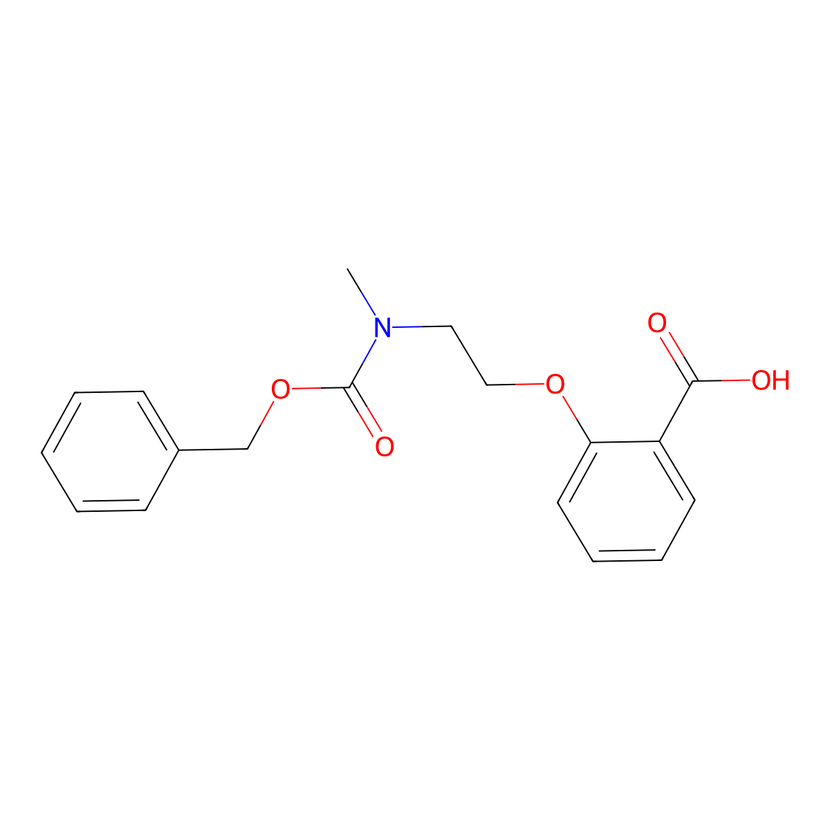 2-(2-{[(Benzyloxy)carbonyl](methyl)amino}ethoxy)benzoic acid molecular structure, CAS 2580197-88-0