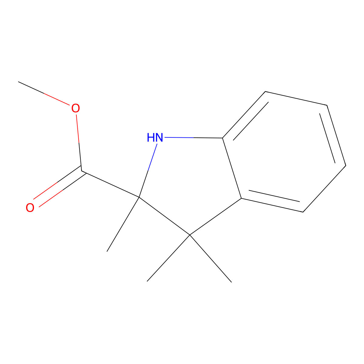 methyl 2,3,3-trimethyl-2,3-dihydro-1H-indole-2-carboxylate molecular structure, CAS 2580198-11-2