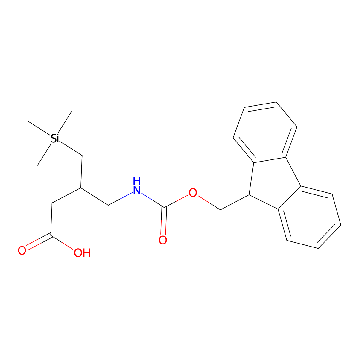 4-({[(9H-fluoren-9-yl)methoxy]carbonyl}amino)-3-[(trimethylsilyl)methyl]butanoic acid molecular structure, CAS 2580198-17-8