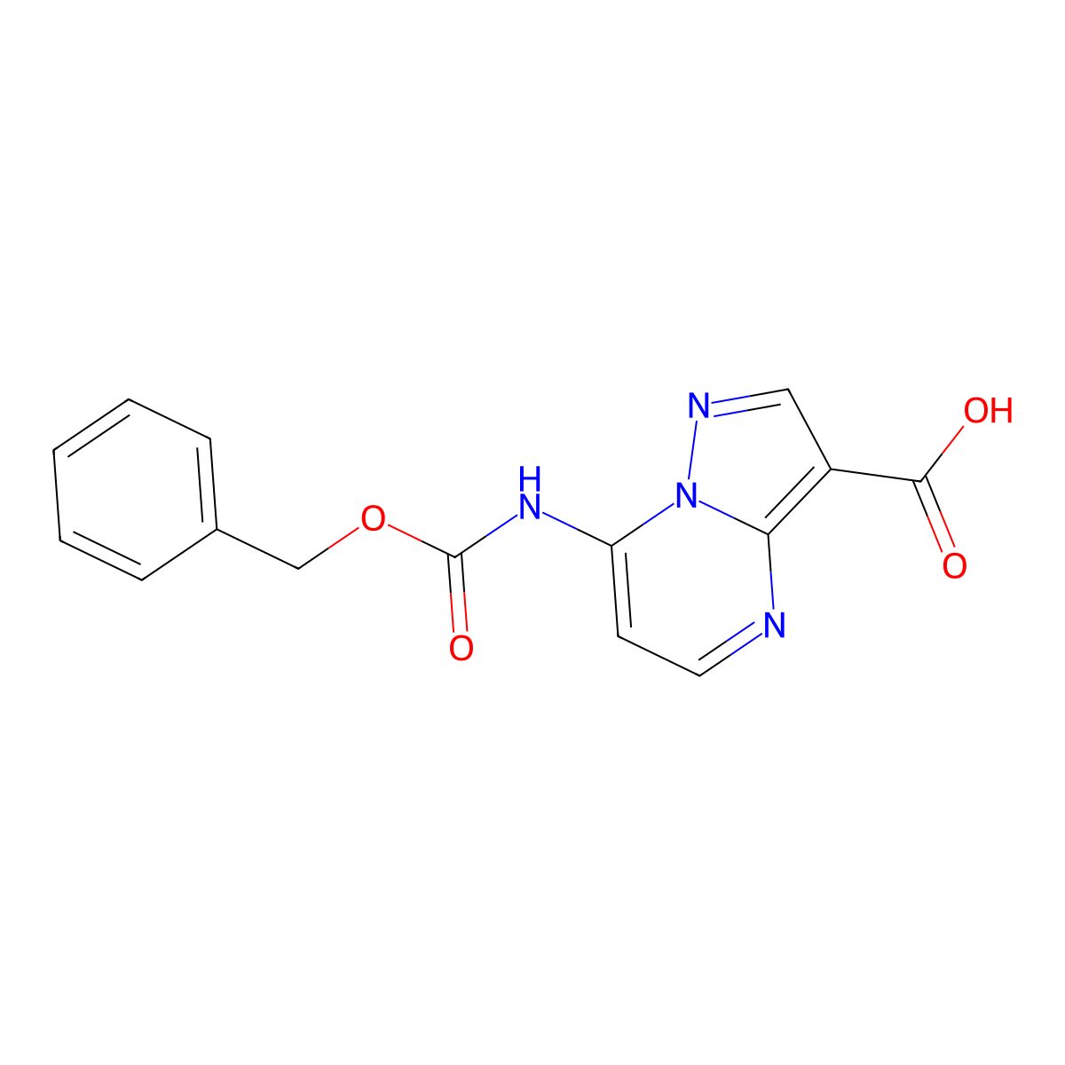 7-{[(Benzyloxy)carbonyl]amino}pyrazolo[1,5-a]pyrimidine-3-carboxylic acid molecular structure, CAS 2580198-22-5