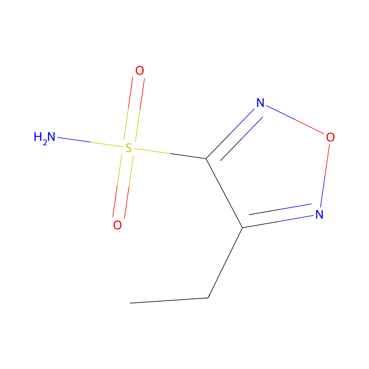 4-Ethyl-1,2,5-oxadiazole-3-sulfonamide molecular structure, CAS 2580198-25-8