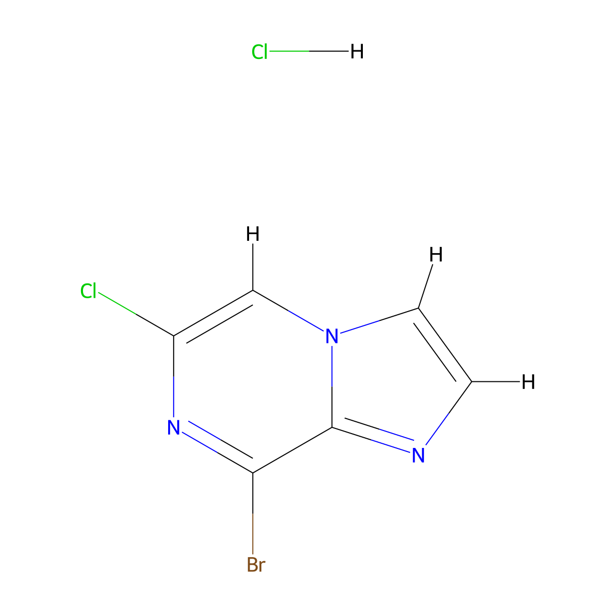 8-Bromo-6-chloroimidazo[1,2-a]pyrazine hydrochloride molecular structure, CAS 2580198-26-9