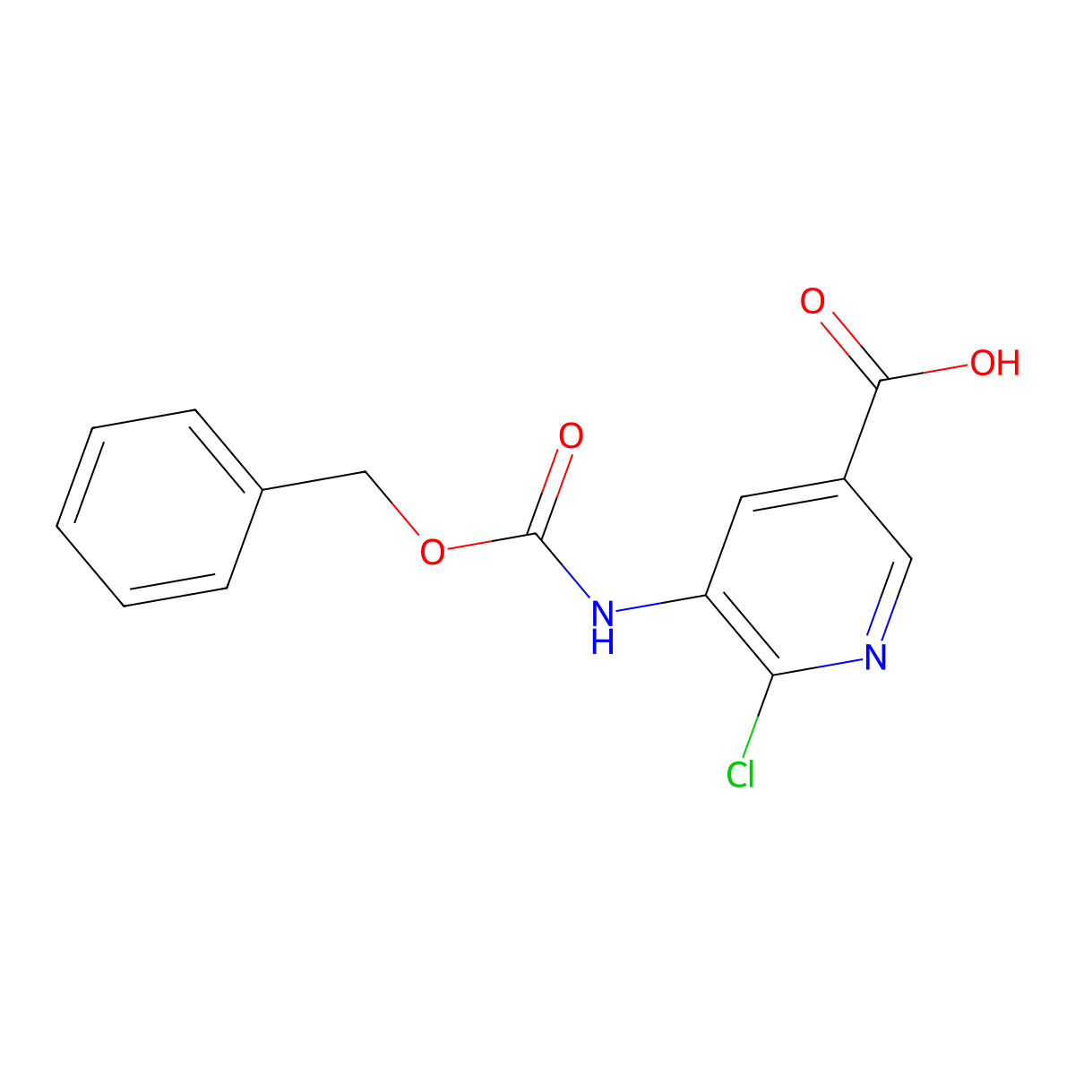 5-{[(Benzyloxy)carbonyl]amino}-6-chloropyridine-3-carboxylic acid molecular structure, CAS 2580198-50-9