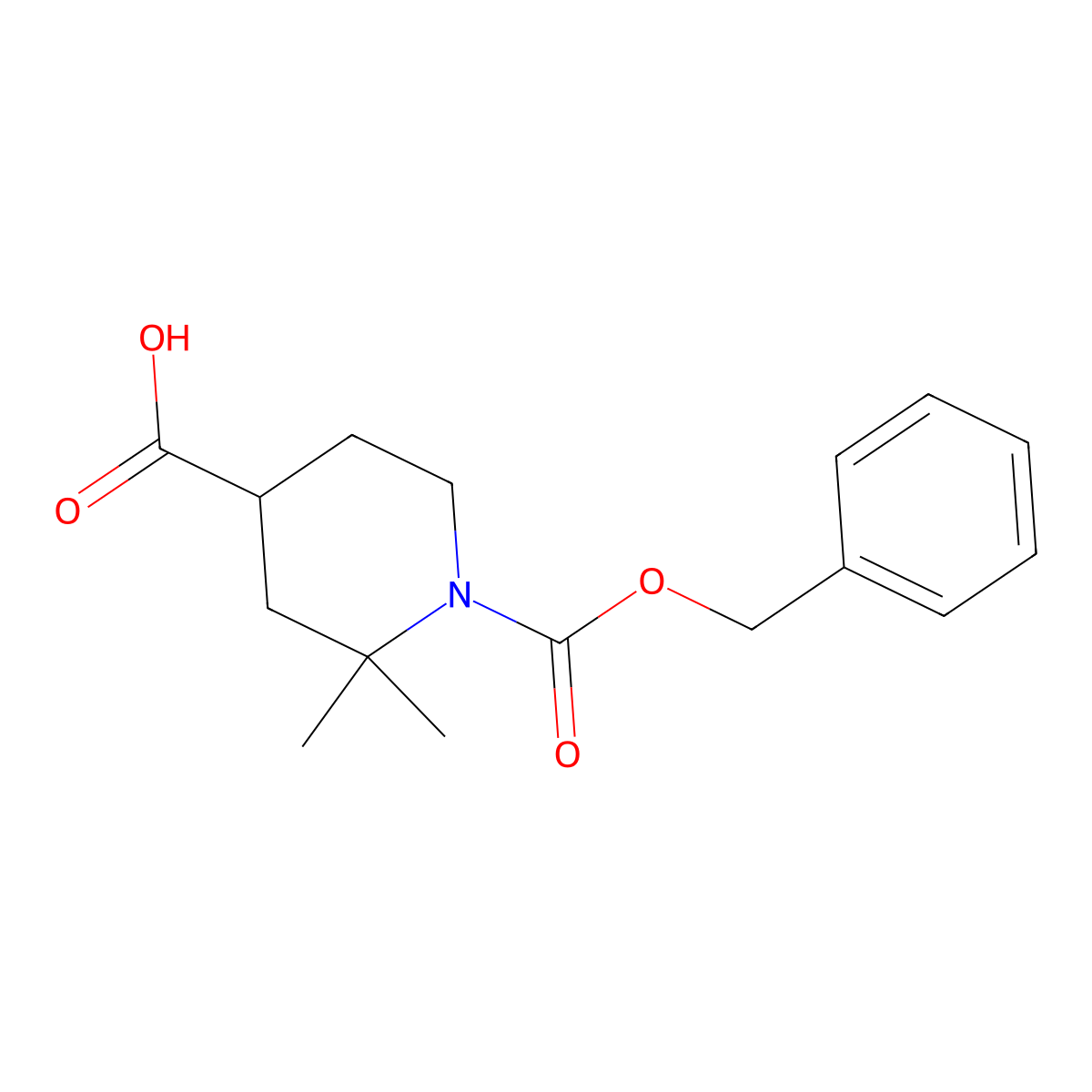 1-[(Benzyloxy)carbonyl]-2,2-dimethylpiperidine-4-carboxylic acid molecular structure, CAS 2580198-59-8