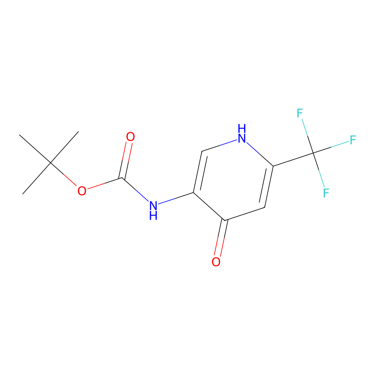 tert-butyl N-[4-hydroxy-6-(trifluoromethyl)pyridin-3-yl]carbamate molecular structure, CAS 2580198-96-3
