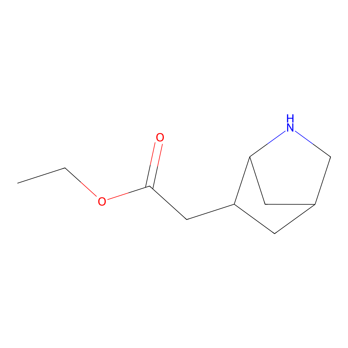 Ethyl 2-{2-azabicyclo[2.2.1]heptan-6-yl}acetate molecular structure, CAS 2580199-12-6