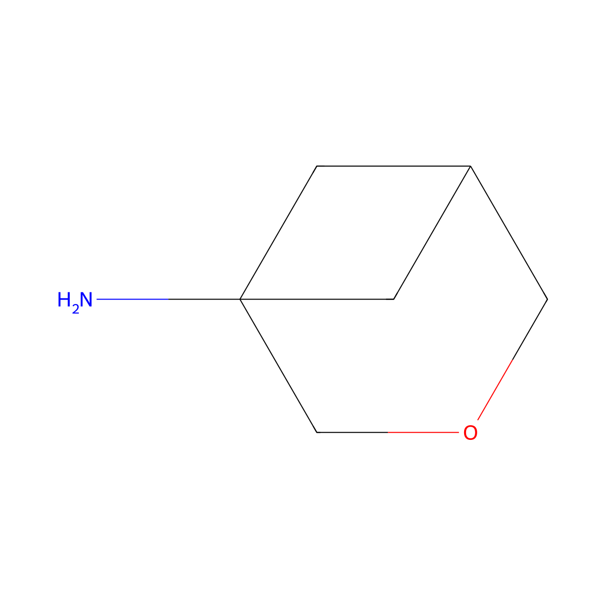 3-Oxabicyclo[3.1.1]heptan-1-amine molecular structure, CAS 2580199-44-4