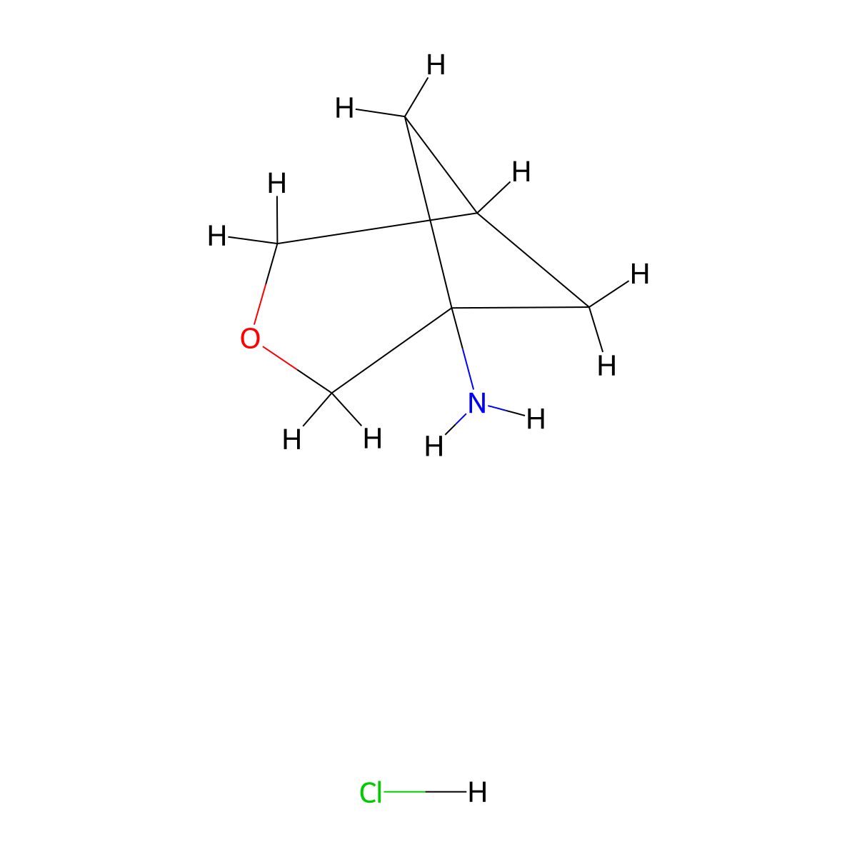 3-Oxabicyclo[3.1.1]heptan-1-amine hydrochloride molecular structure, CAS 2580199-45-5