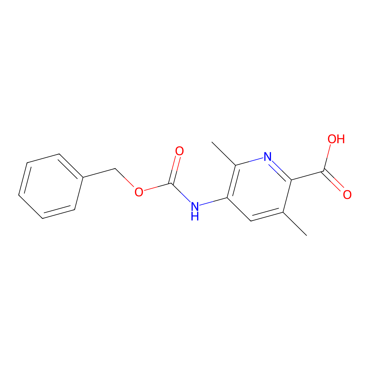 5-{[(Benzyloxy)carbonyl]amino}-3,6-dimethylpyridine-2-carboxylic acid molecular structure, CAS 2580199-97-7