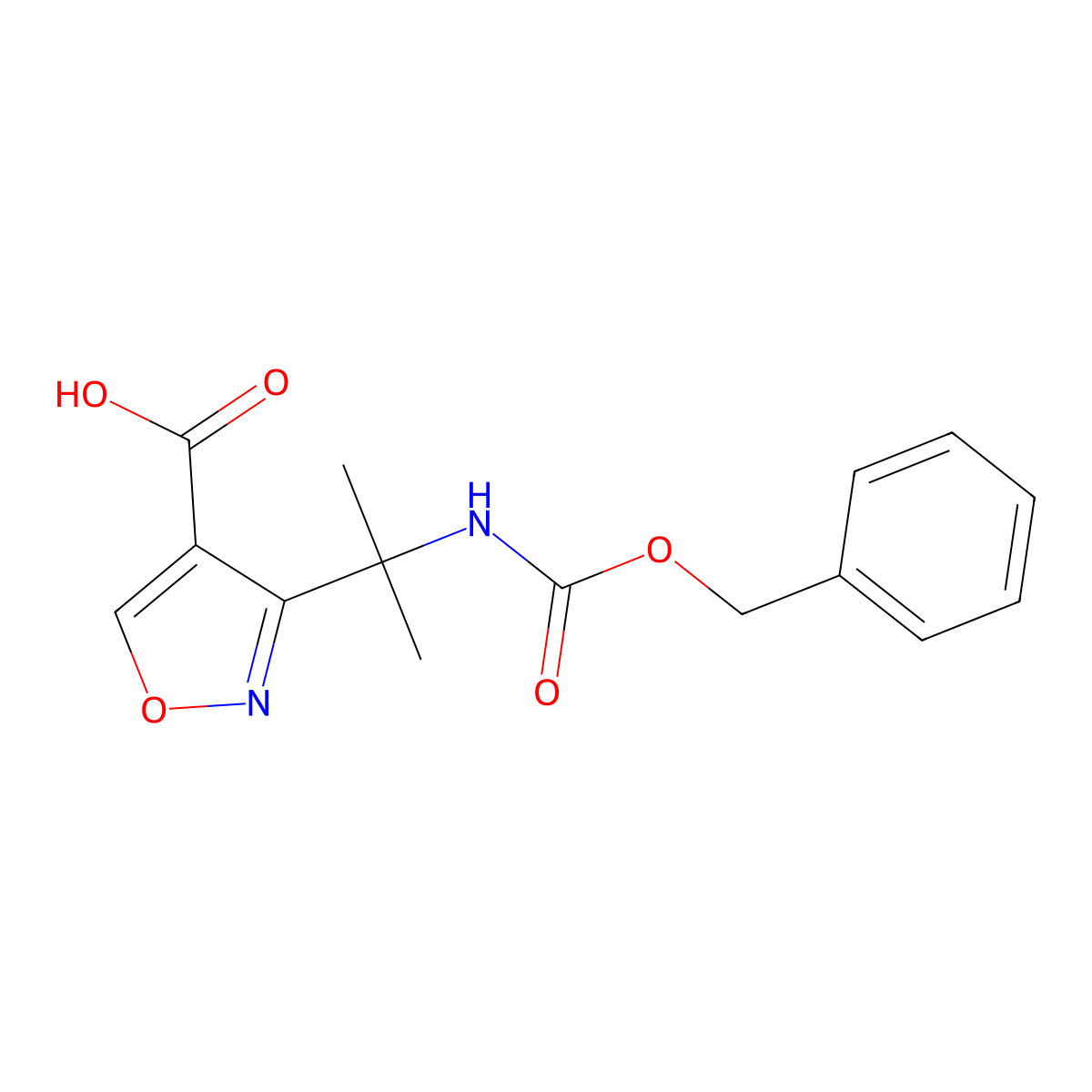 3-(2-{[(Benzyloxy)carbonyl]amino}propan-2-yl)-1,2-oxazole-4-carboxylic acid molecular structure, CAS 2580200-18-4