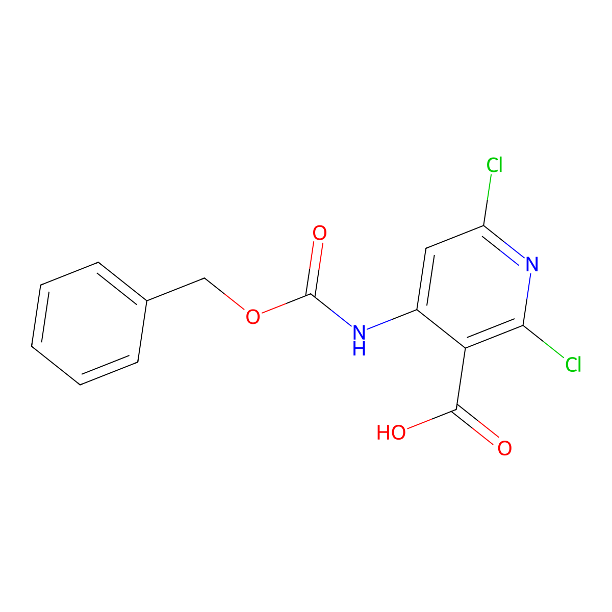 4-{[(Benzyloxy)carbonyl]amino}-2,6-dichloropyridine-3-carboxylic acid molecular structure, CAS 2580200-21-9