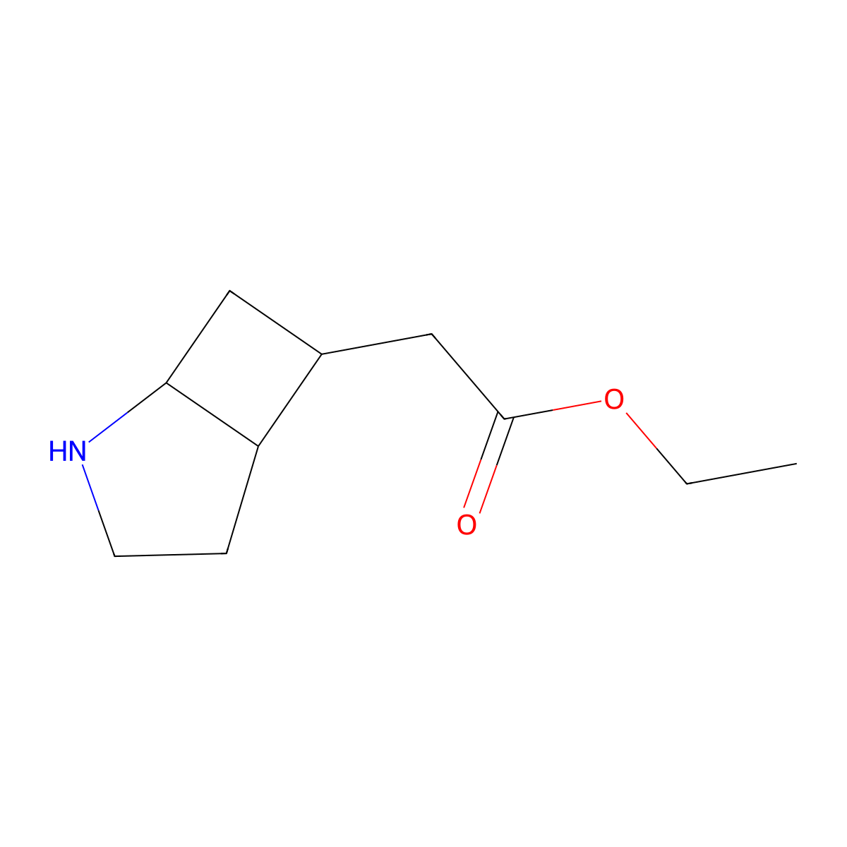 Ethyl 2-{2-azabicyclo[3.2.0]heptan-6-yl}acetate molecular structure, CAS 2580200-37-7