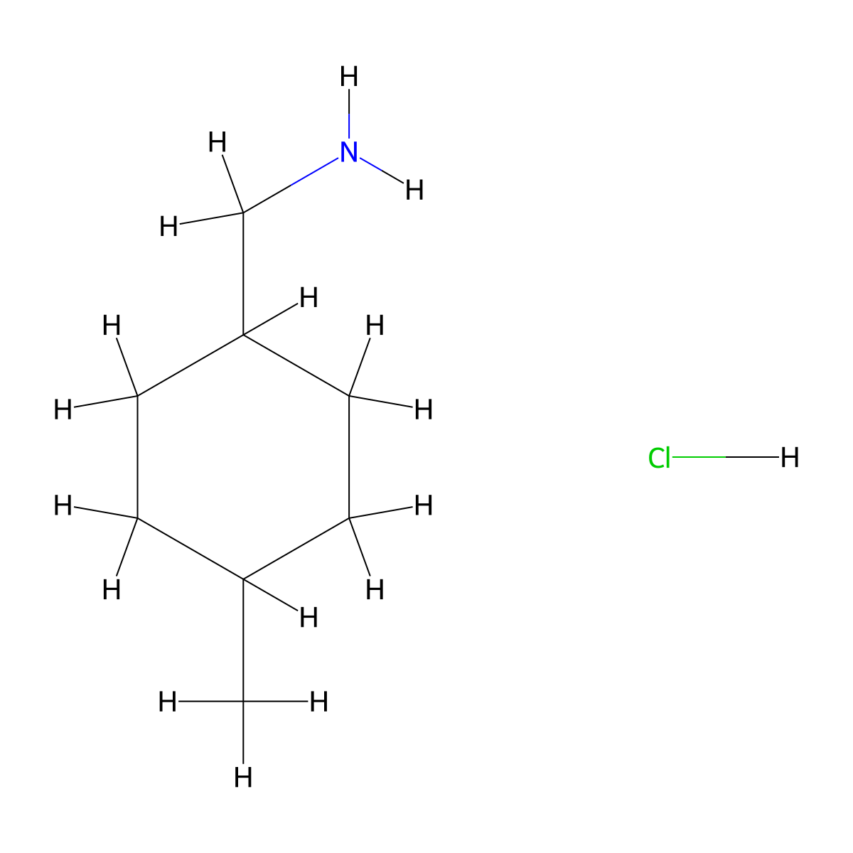 Rac-1-((1r,4r)-4-methylcyclohexyl)methanamine hydrochloride molecular structure, CAS 2580200-42-4