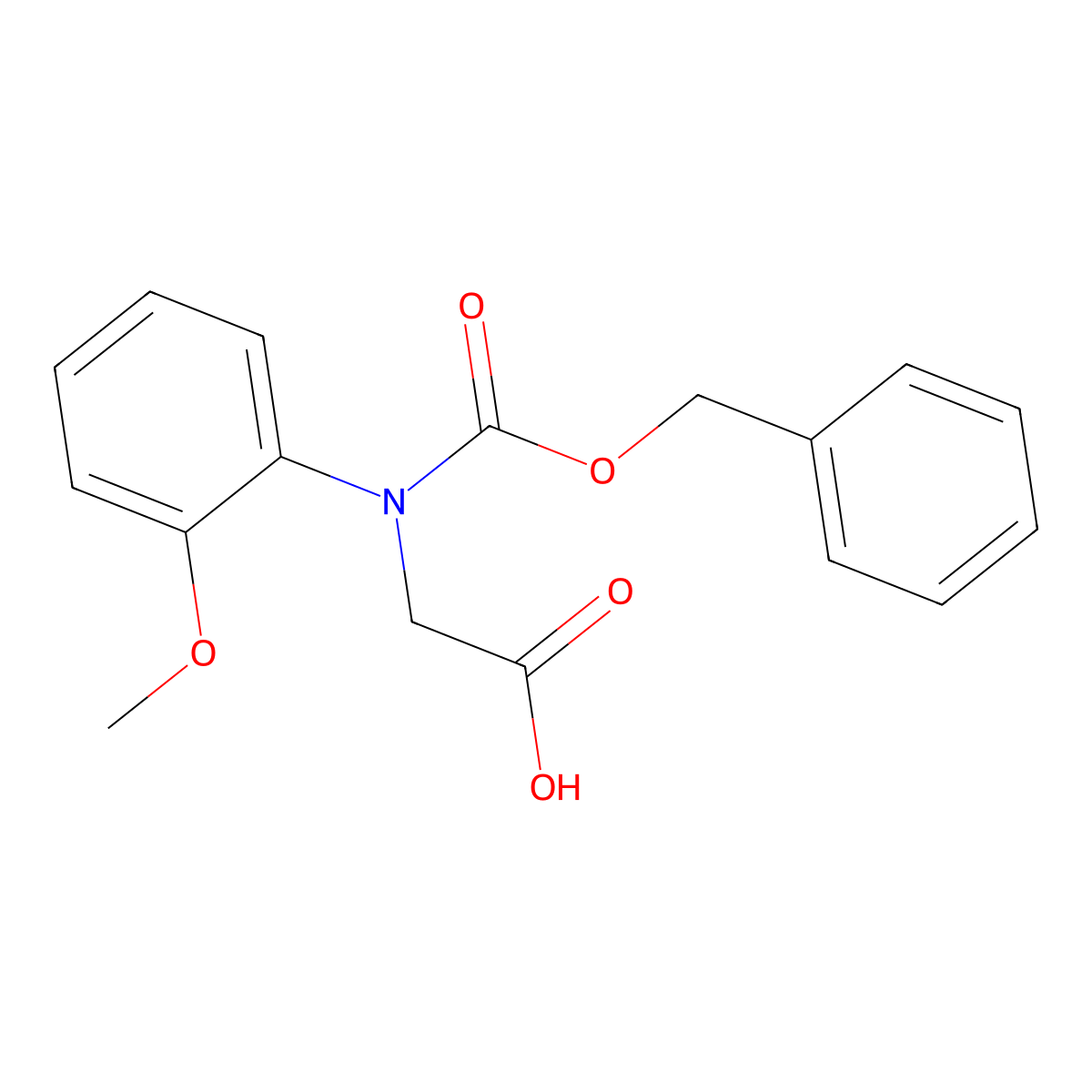 2-{[(Benzyloxy)carbonyl](2-methoxyphenyl)amino}acetic acid molecular structure, CAS 2580200-54-8