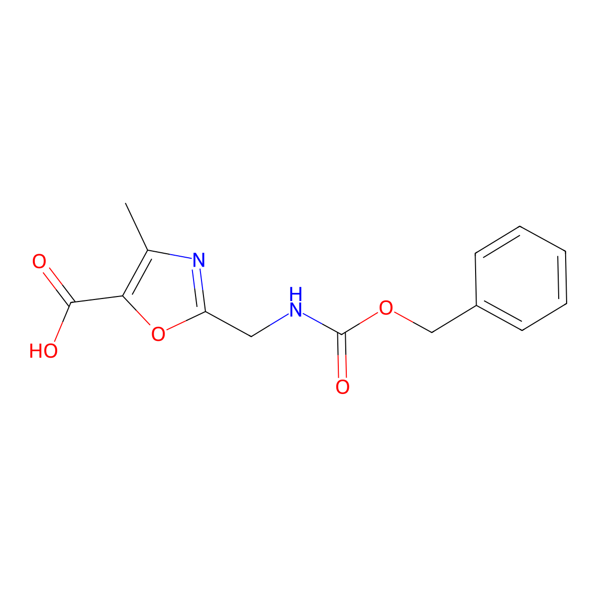 2-({[(Benzyloxy)carbonyl]amino}methyl)-4-methyl-1,3-oxazole-5-carboxylic acid molecular structure, CAS 2580200-61-7