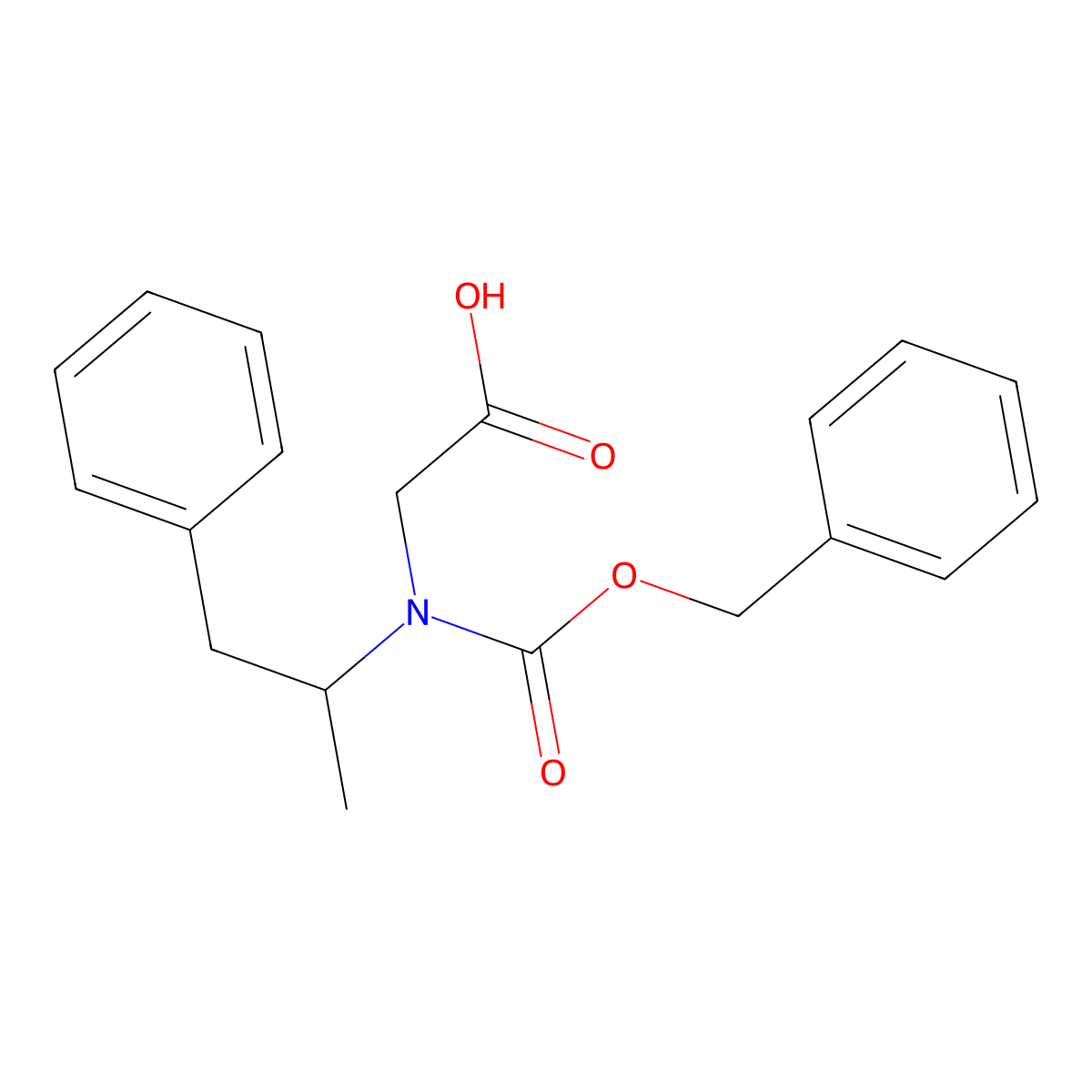 2-{[(Benzyloxy)carbonyl](1-phenylpropan-2-yl)amino}acetic acid molecular structure, CAS 2580200-77-5