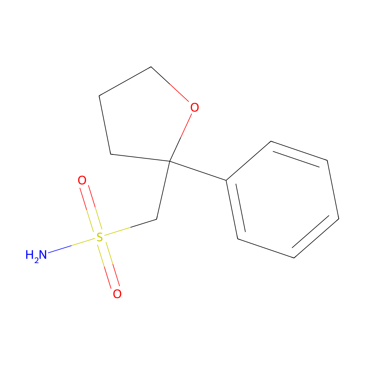 (2-Phenyloxolan-2-yl)methanesulfonamide molecular structure, CAS 2580200-81-1