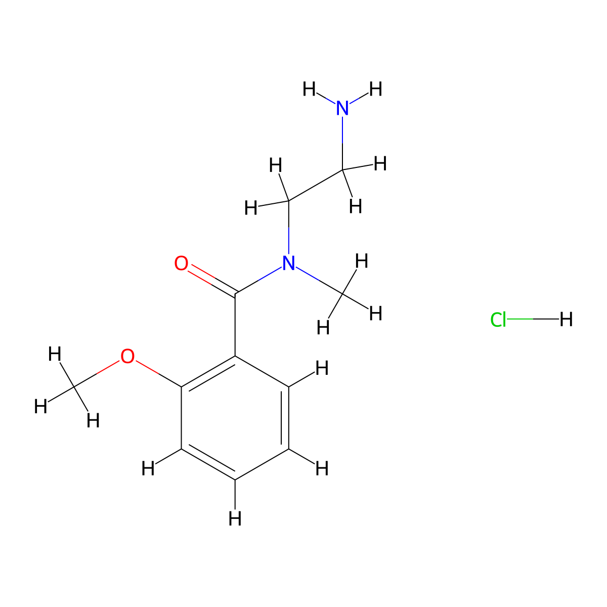 N-(2-aminoethyl)-2-methoxy-N-methylbenzamide hydrochloride molecular structure, CAS 2580200-82-2