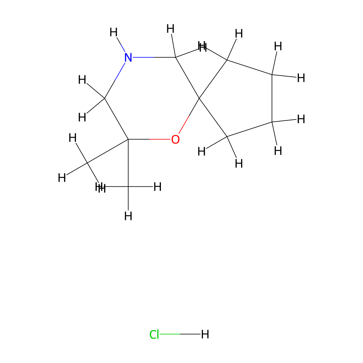 7,7-Dimethyl-6-oxa-9-azaspiro[4.5]decane hydrochloride molecular structure, CAS 2580200-88-8