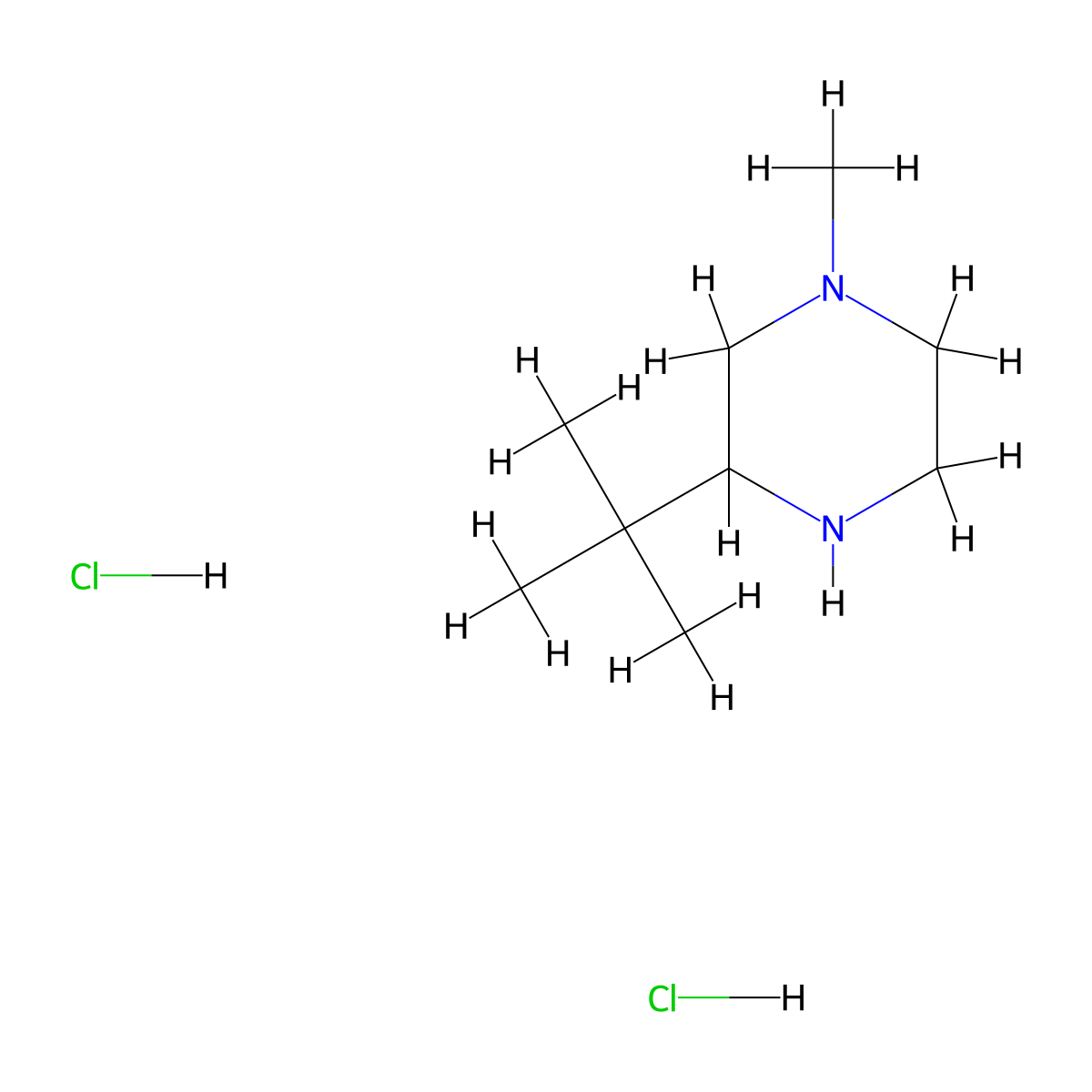 3-Tert-butyl-1-methylpiperazine dihydrochloride molecular structure, CAS 2580200-93-5