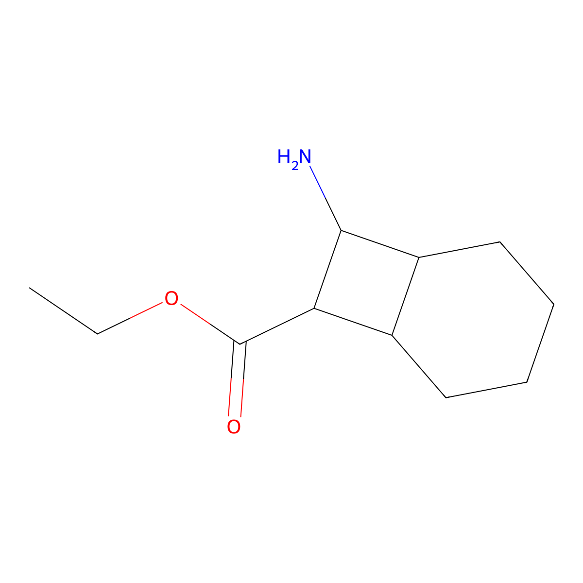 Ethyl 8-aminobicyclo[4.2.0]octane-7-carboxylate molecular structure, CAS 2580201-14-3