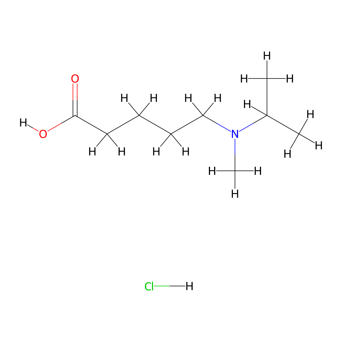 5-(Methyl(propan-2-yl)amino)pentanoic acid hydrochloride molecular structure, CAS 2580201-31-4