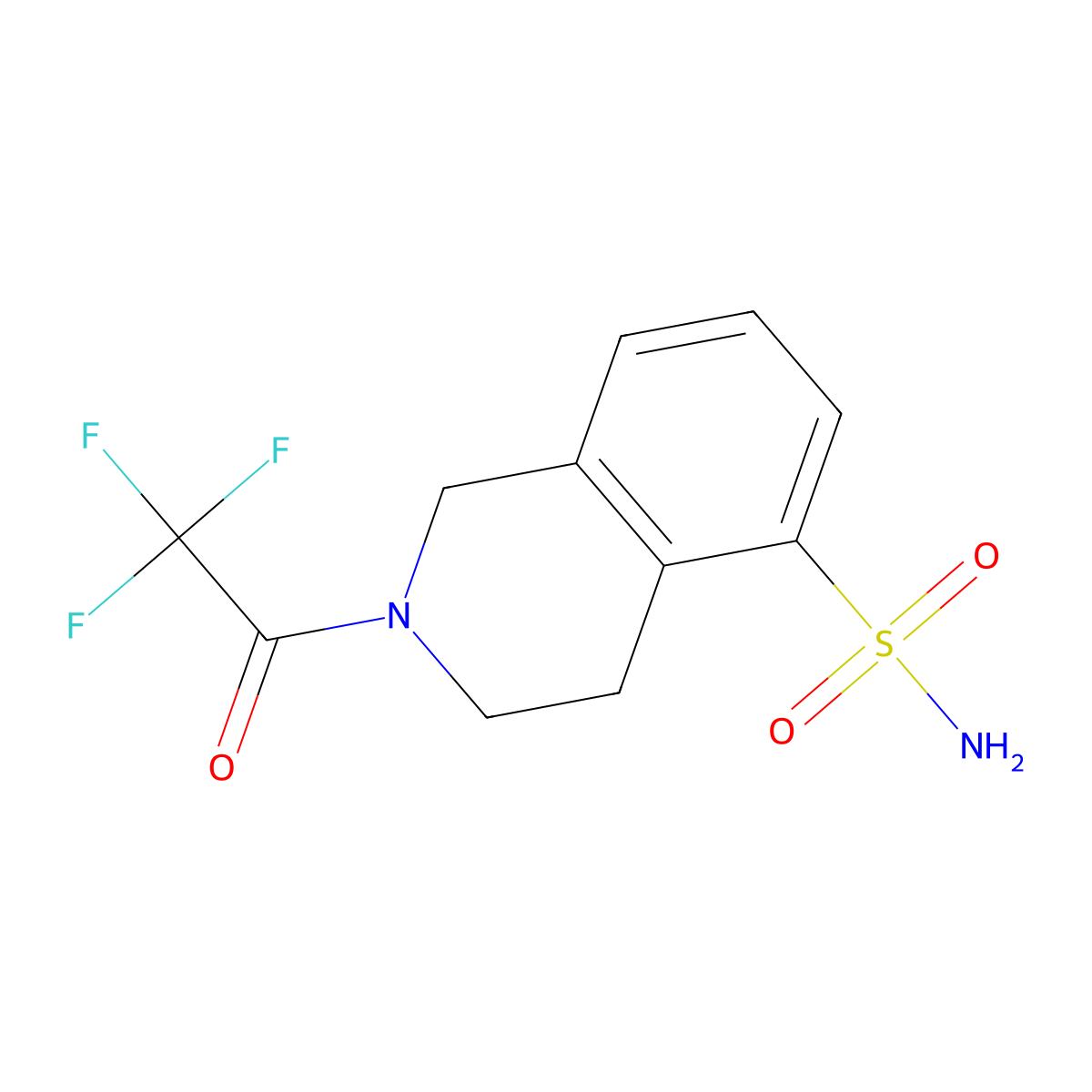 2-(2,2,2-Trifluoroacetyl)-1,2,3,4-tetrahydroisoquinoline-5-sulfonamide molecular structure, CAS 2580201-49-4